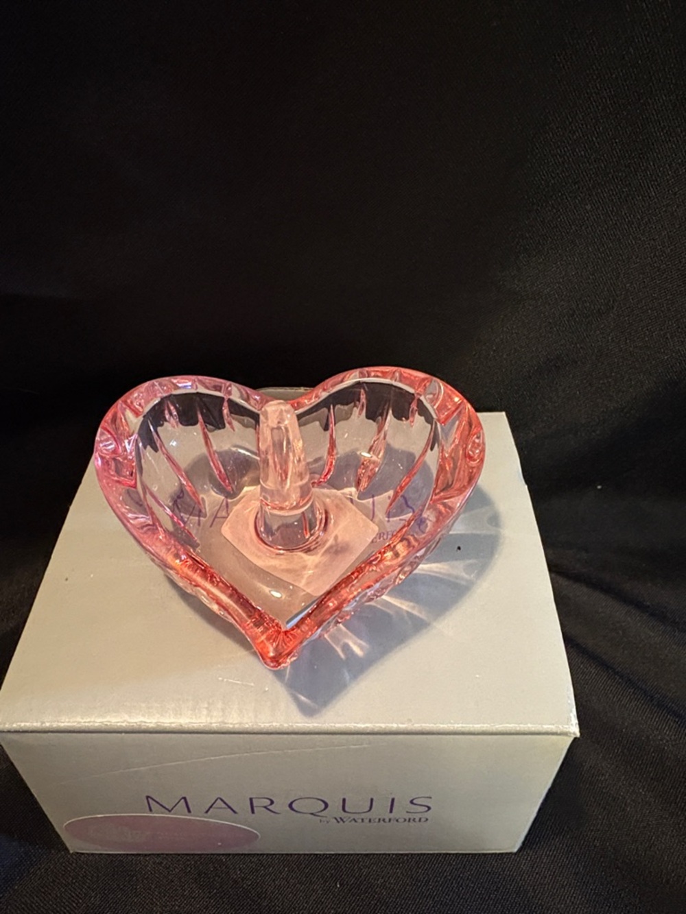 Waterford Marquis Pink Heart Ring Holder